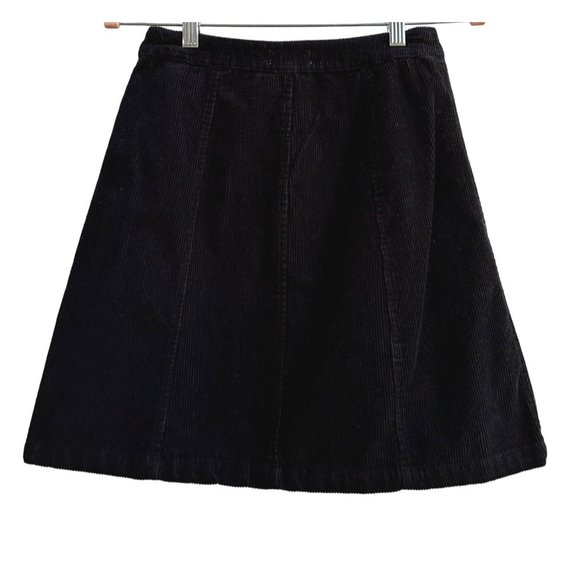 Japna Women's Black Corduroy Button Front Mini Skirt Size XS - Picture 4 of 6